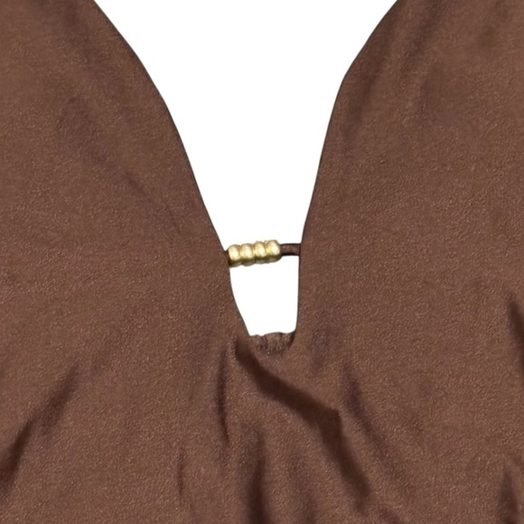 SHADE & SHORE - NWT - SIZE 12/14 - RICH BROWN - STYLE: THE HIGH LEG CHEEKY B5 - Picture 5 of 10